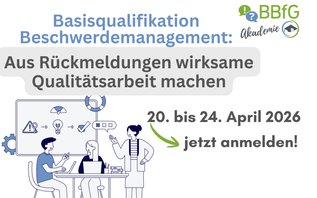 Basisqualifikation Beschwerdemanagement 2026: Jetzt noch für April-Kurs anmelden